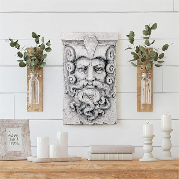 Poseidon Greek God of the Sea Wall Sculpture archetypal Architecture